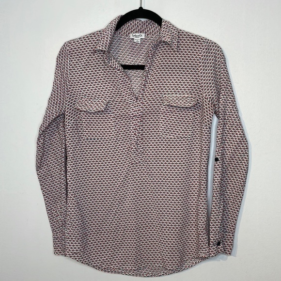 𝅺SPLENDID abstract print viscose blouse - Picture 1 of 9